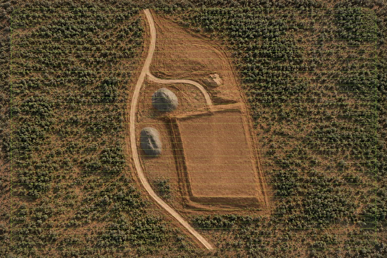 Drone mapping capture over a Northern Territory project area