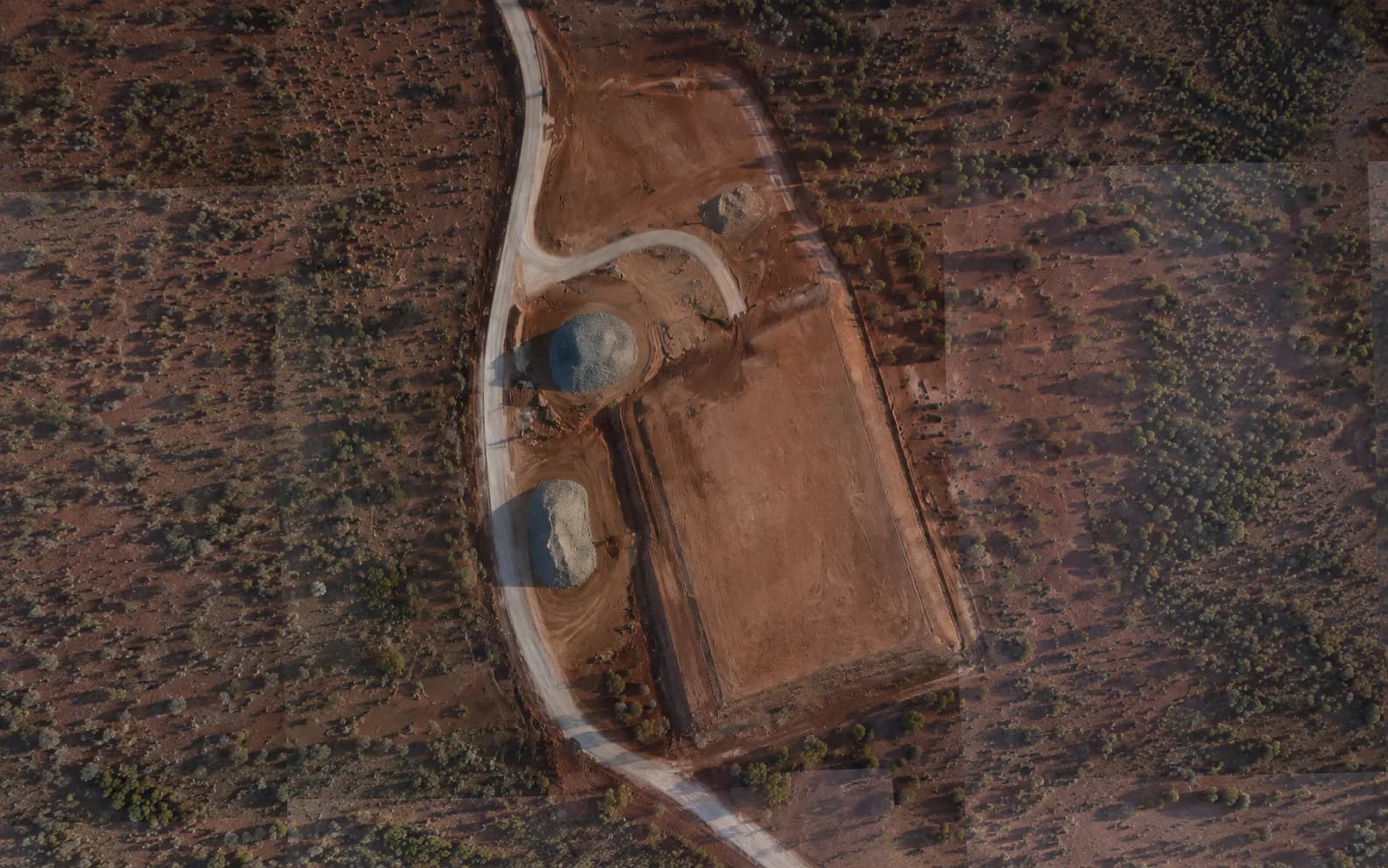 Raw drone imagery of a Northern Territory civil earthworks site