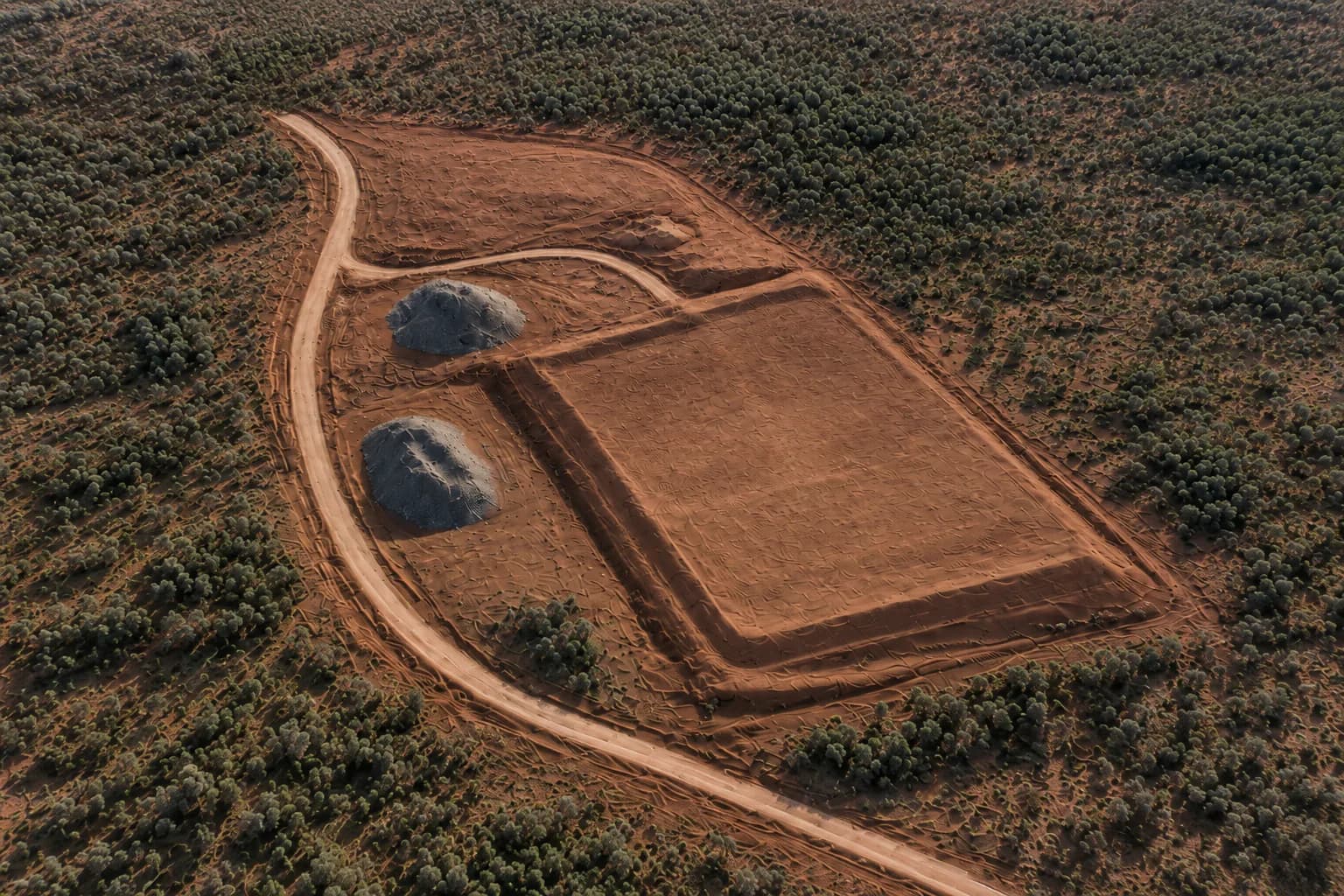 Bulk earthworks and material movement on red NT ground